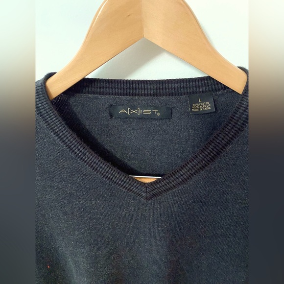 Grey V-Neck Sweater - Picture 2 of 4